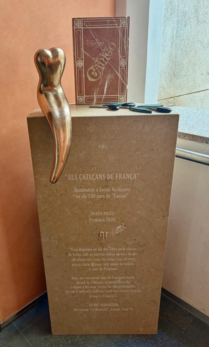 Duaita Prats porta a Perpinyà el seu homenatge escultòric a Jacint Verdaguer