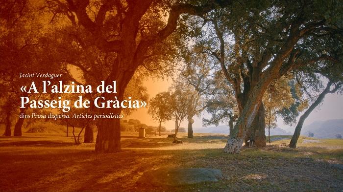 Anna Maluquer comenta «A l'alzina del passeig de Gràcia» de Verdaguer, dins el V Cicle de poemes comentats